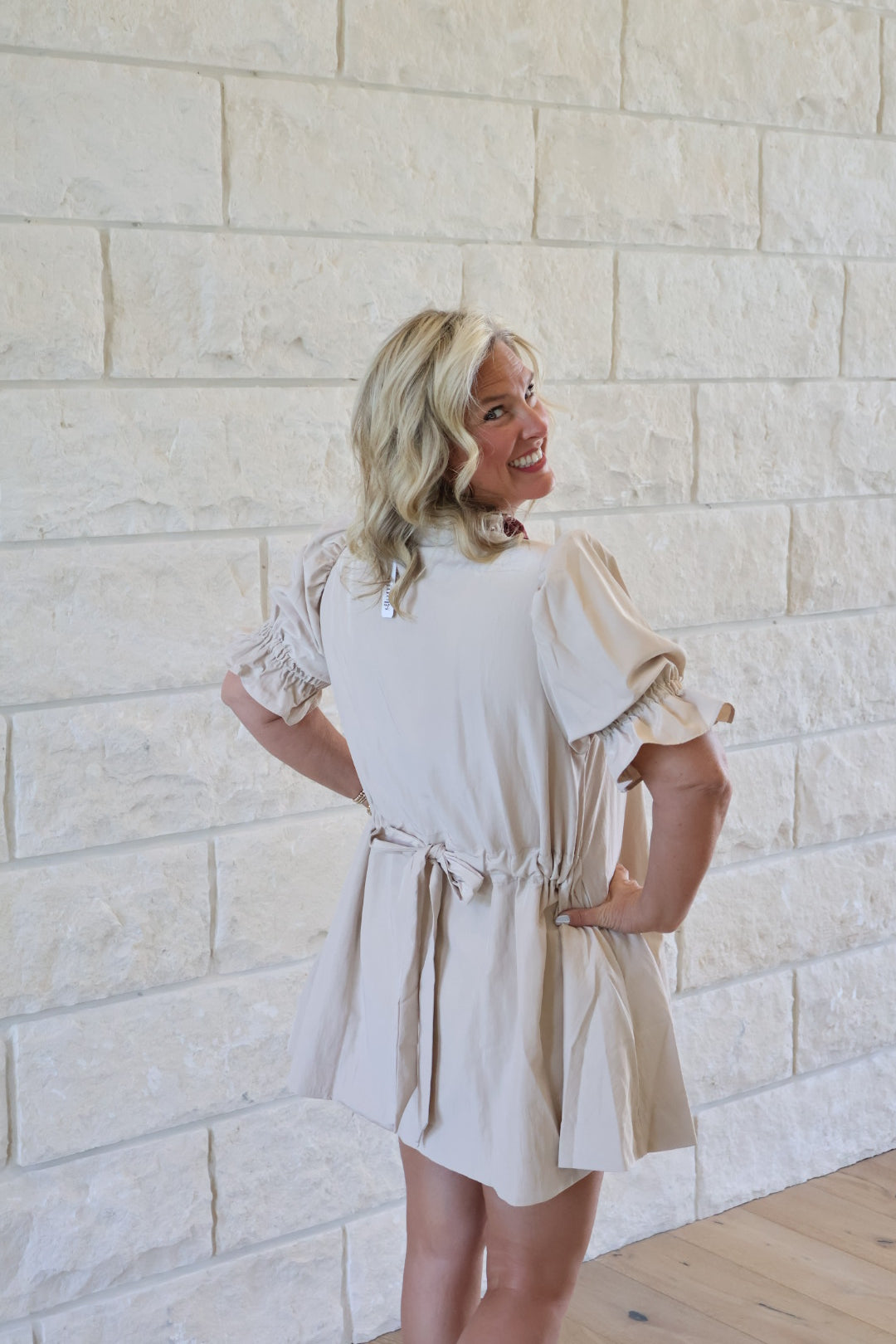 Ruffle V-neck Mini Dress