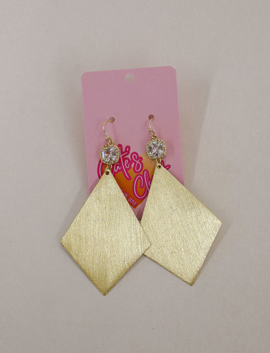 Gold diamond hoop earrings