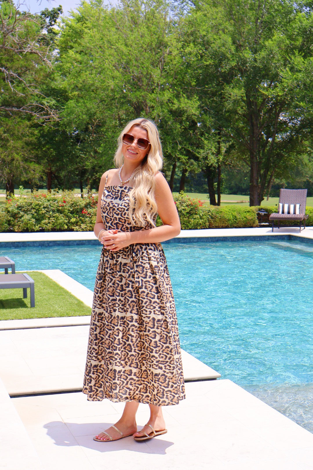 Leopard Drop Waist Dress