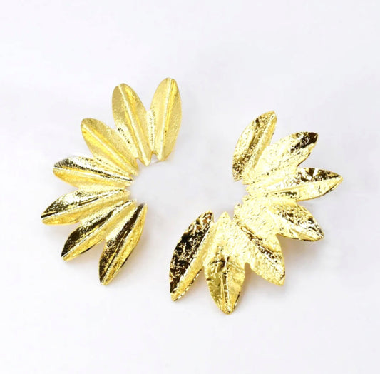 Gold Flare Earrings