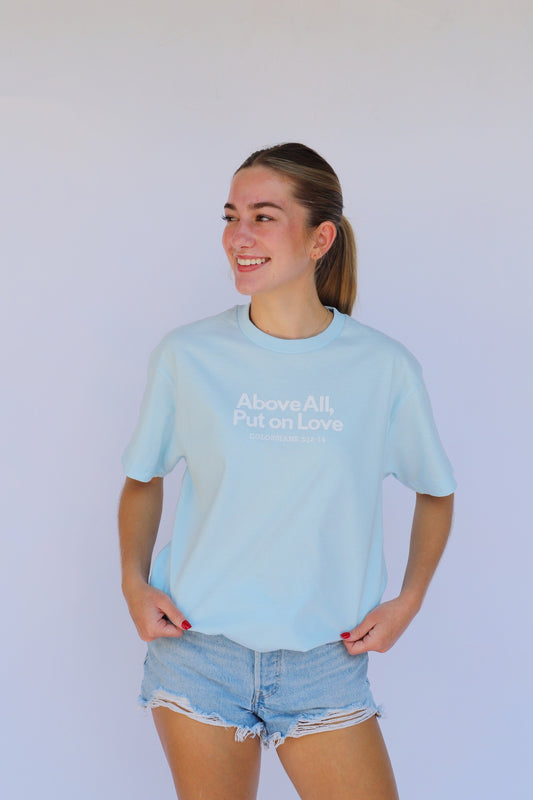 Put On Love Signature Tee - Chambray