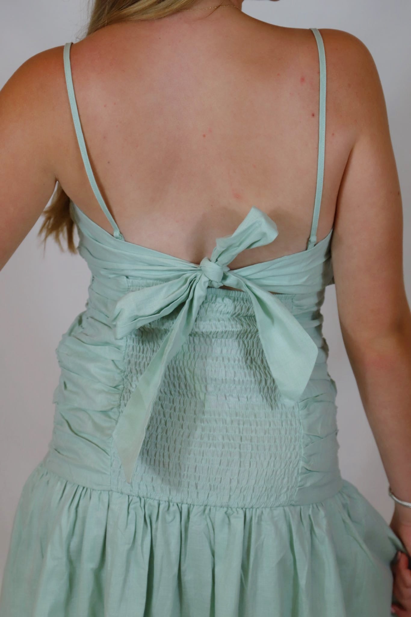 Mint Linen Maxi Dress