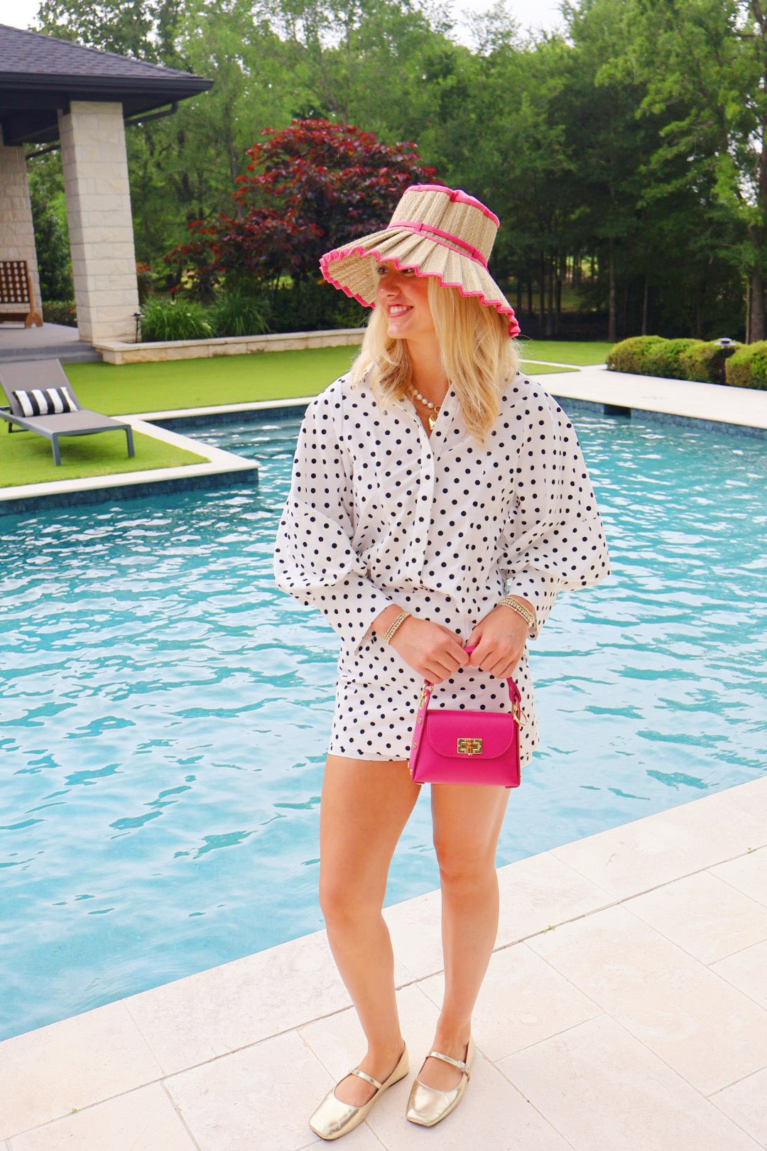 Polka Dot Puff Top