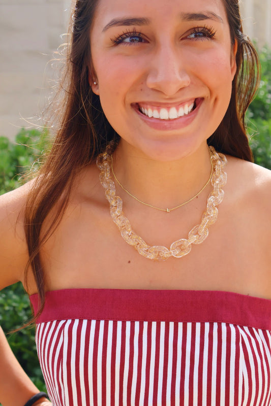 Gold Chain Link Necklace