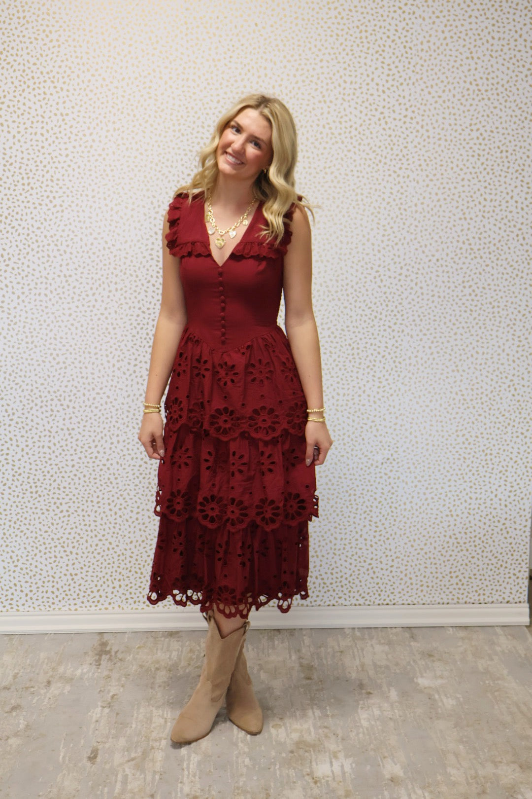 Cami Maroon Dress