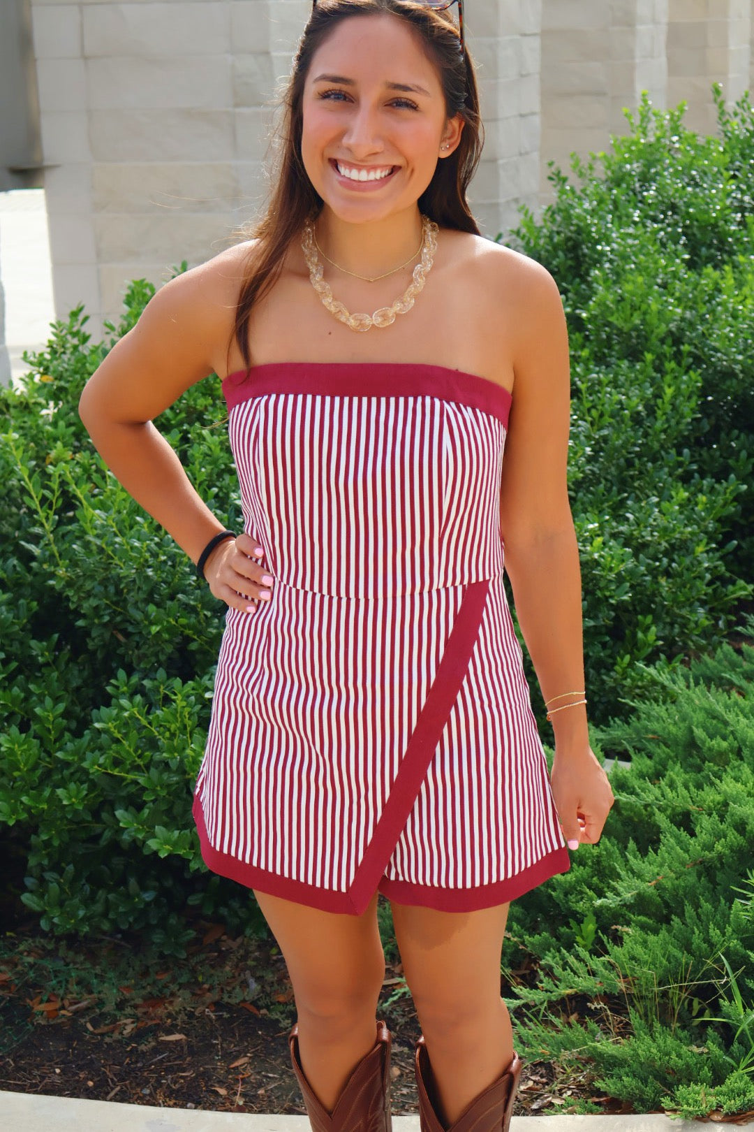 Striped Gameday Romper