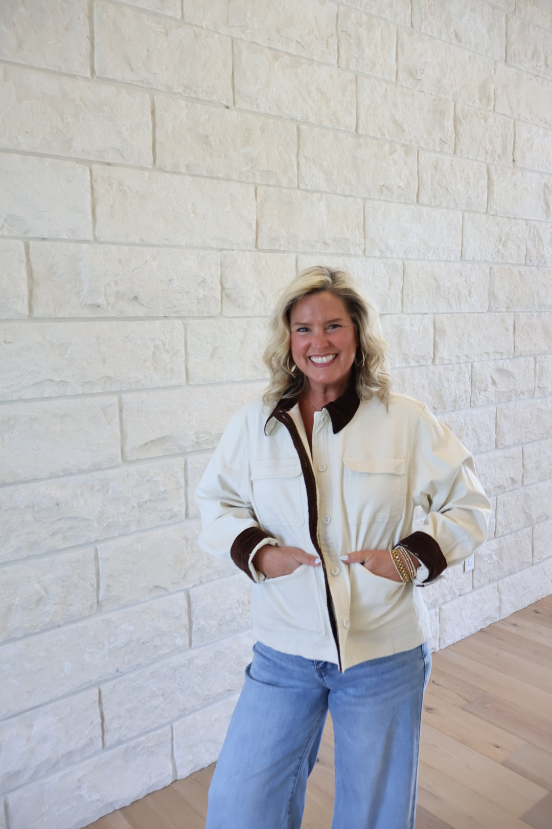 Ivory & Brown Jacket