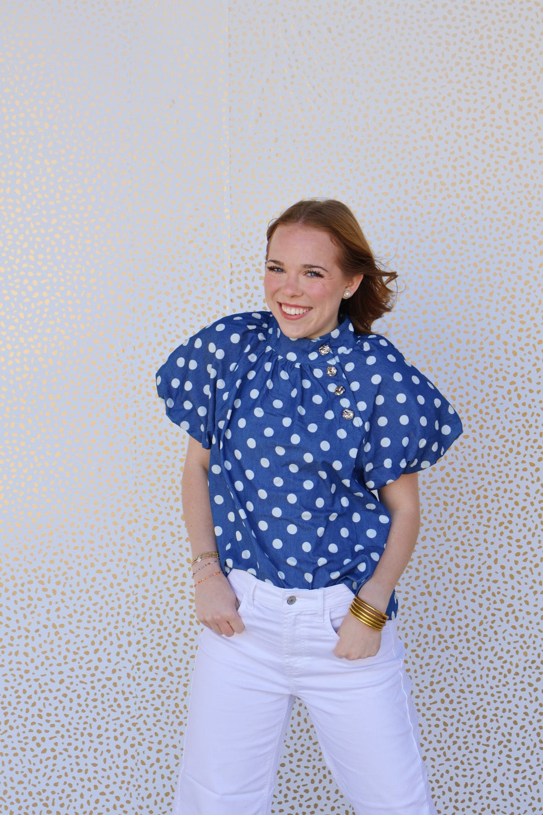 Denim Polka dot Party