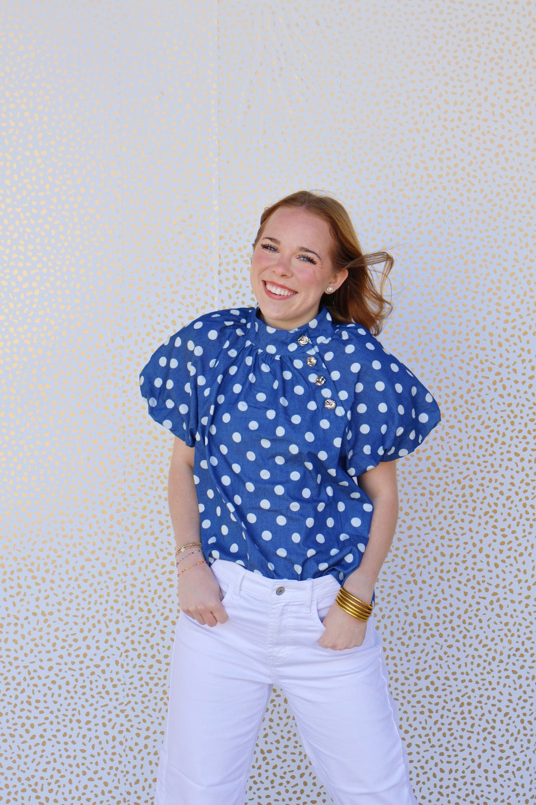 Denim Polka dot Party