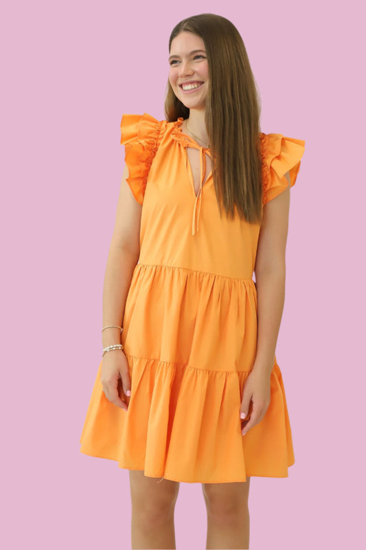 Orange Babydoll Dress