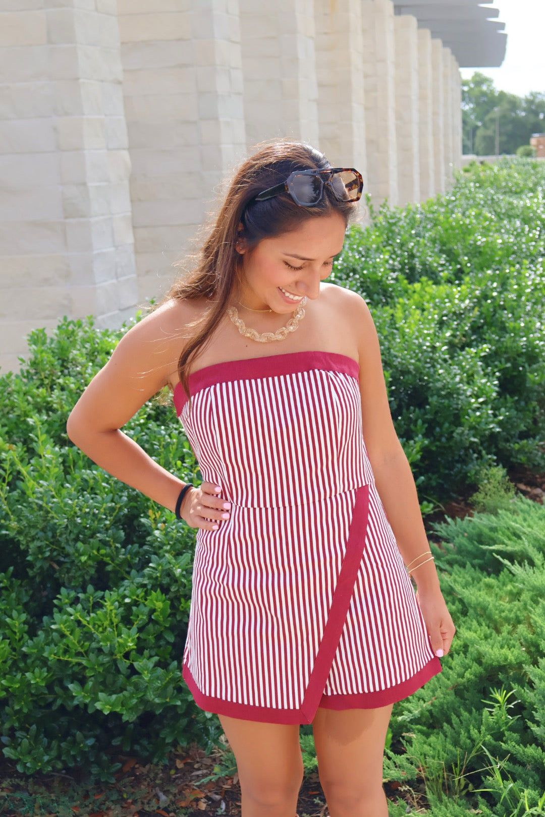 Striped Gameday Romper