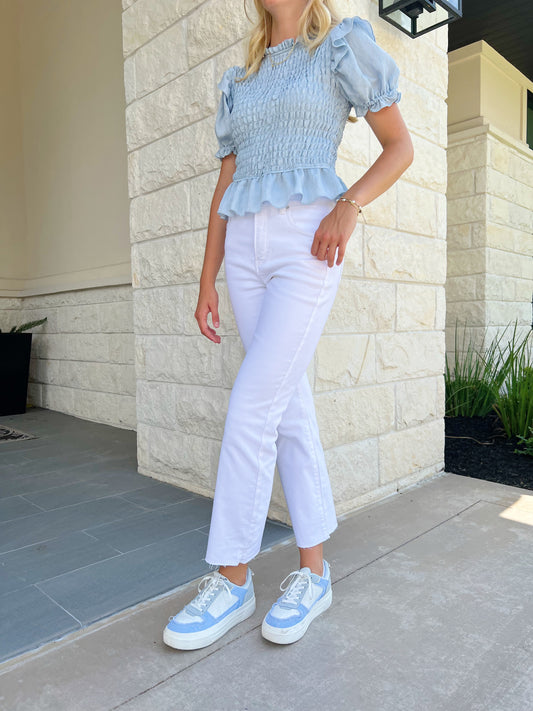 Risen Straight Leg Wide Jeans