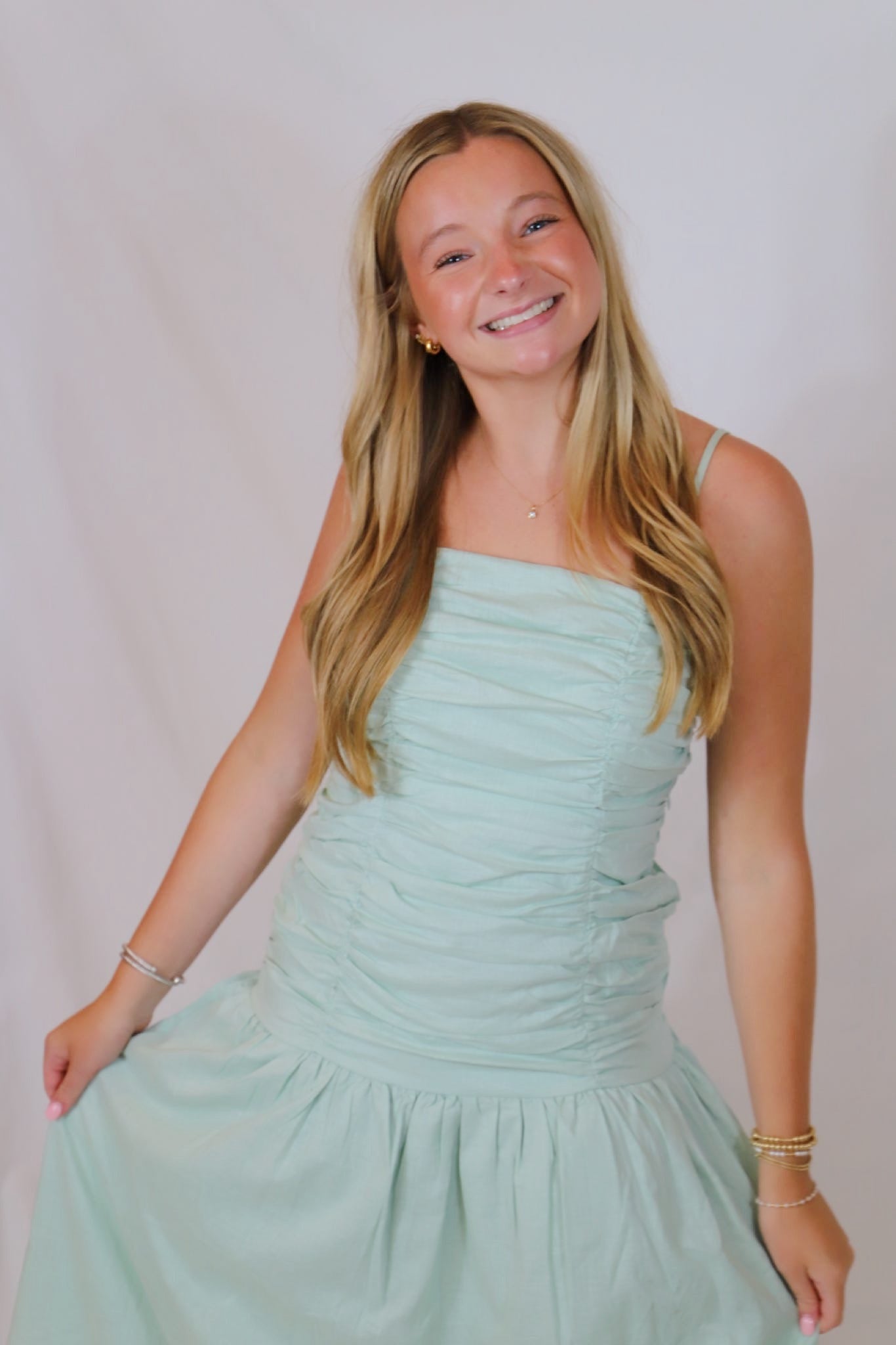 Mint Linen Maxi Dress