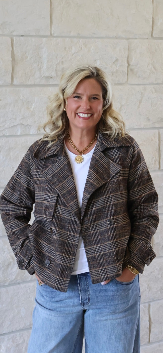 Brown Plaid Jacket