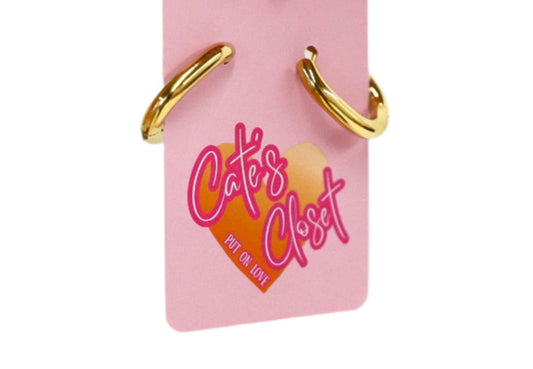 Gold thick hoop earrings