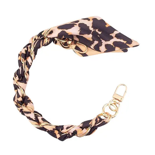 Short Scarf Phone Chain-Leopard