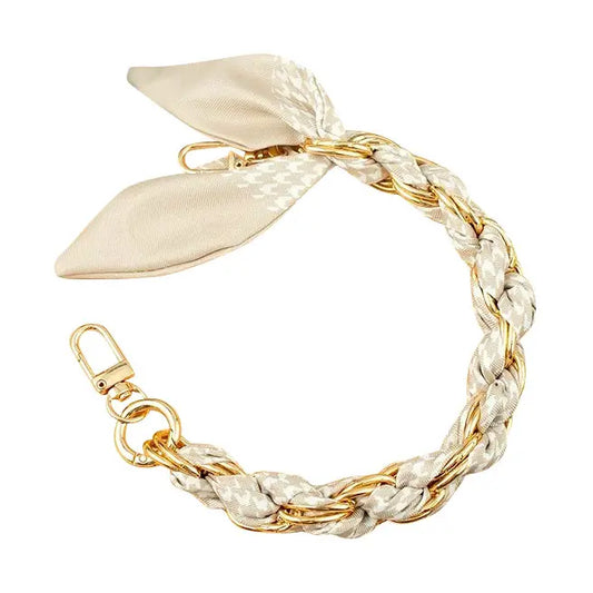 Short Scarf Phone Chain-Cream