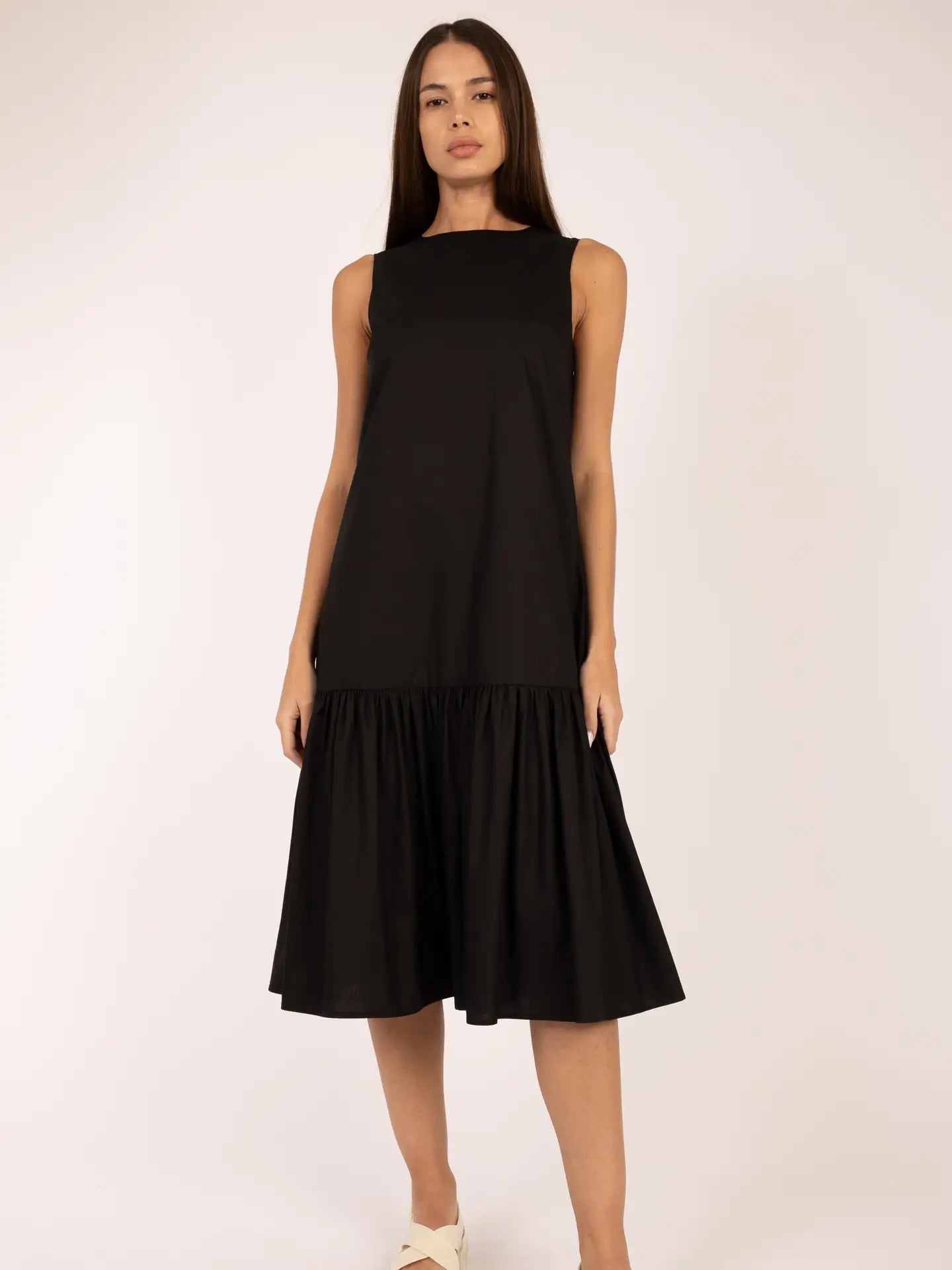 Ruffled Poplin - Black