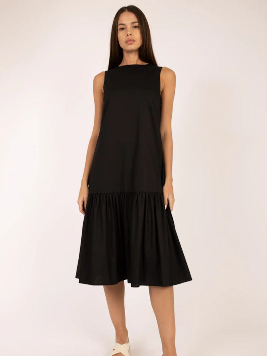 Ruffled Poplin - Black