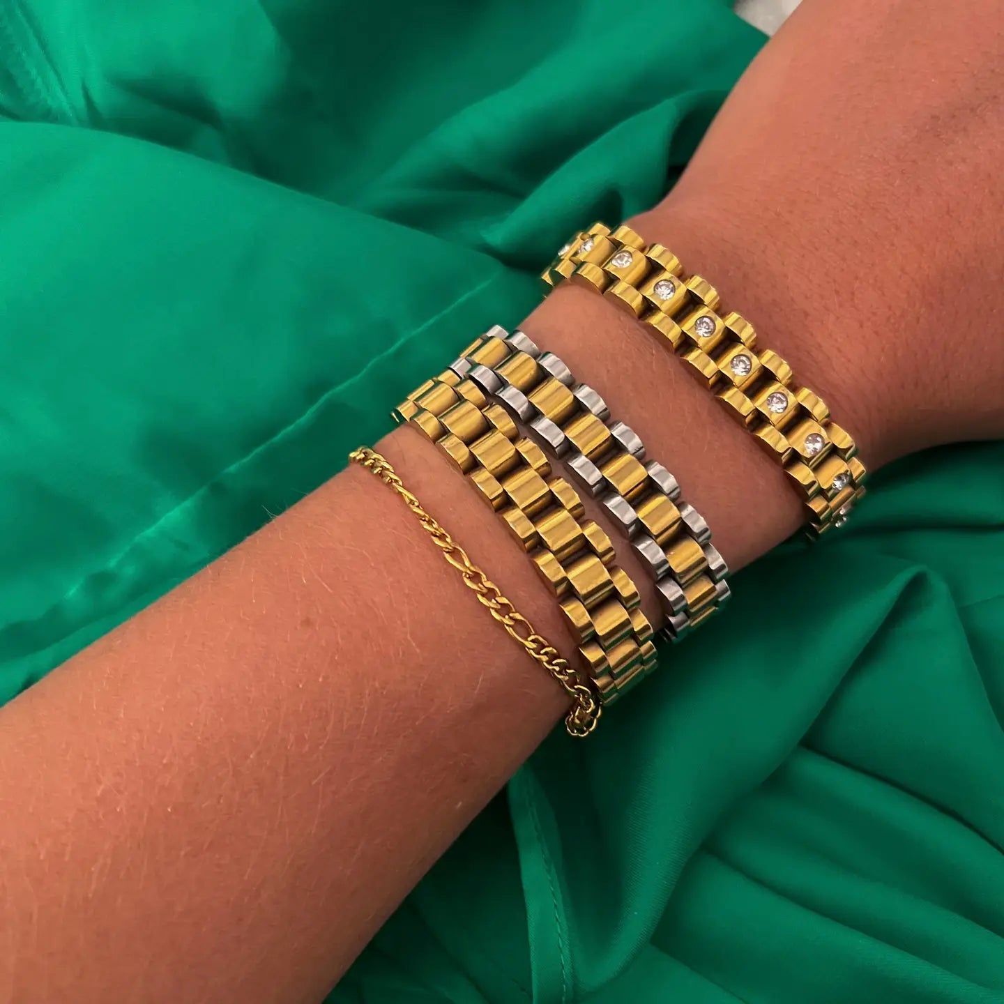 Gold Watch Band Bracelet